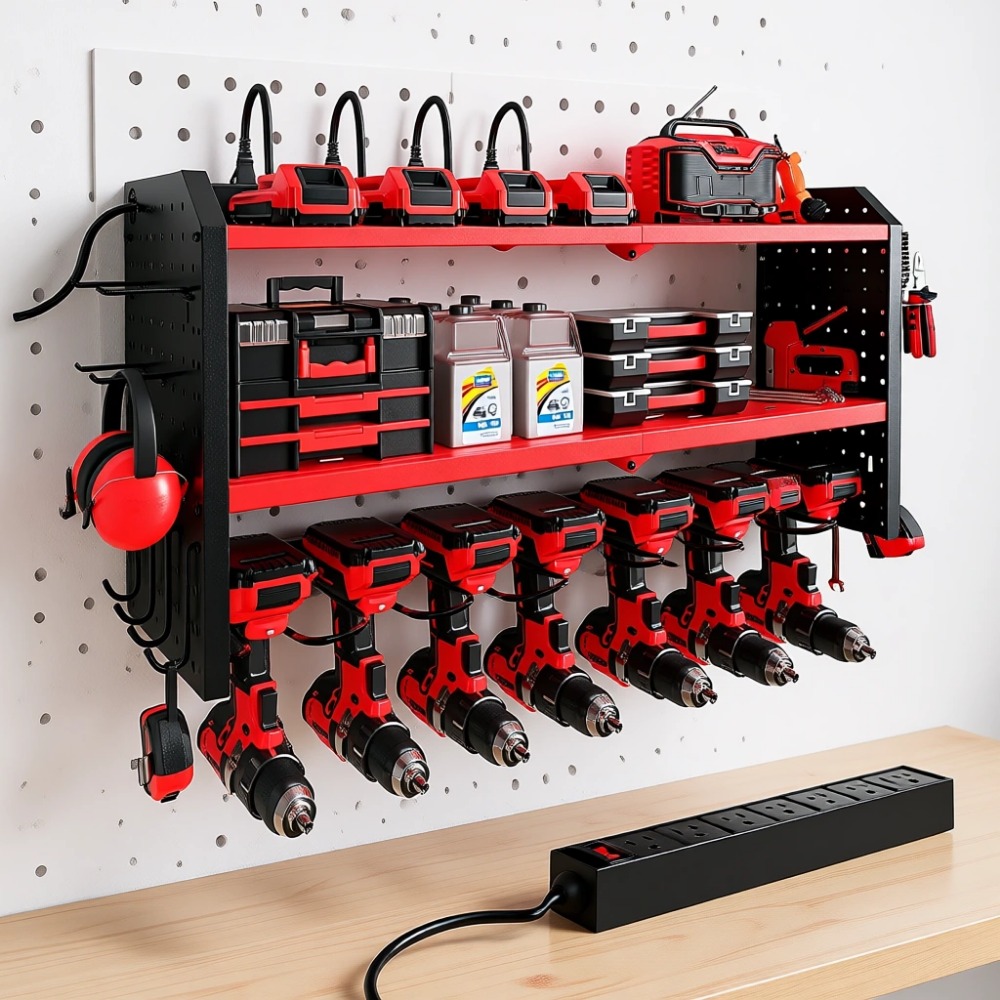 Power Tools Toolstation - Wall Mount Power Tool Organizer with