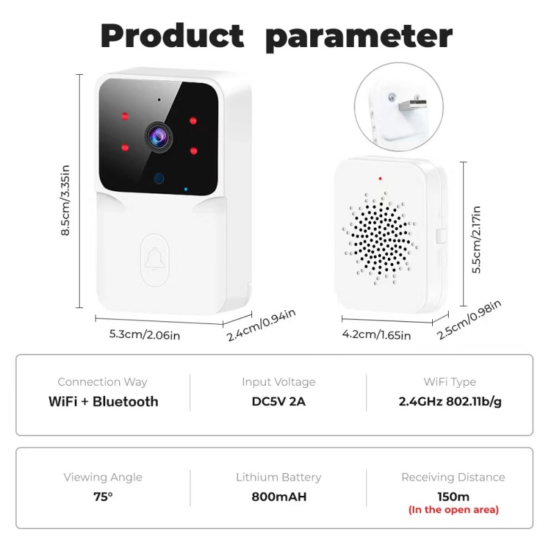 Doorbell Video Low-Power WiFi  - Power Tools Video ulasan dan harga