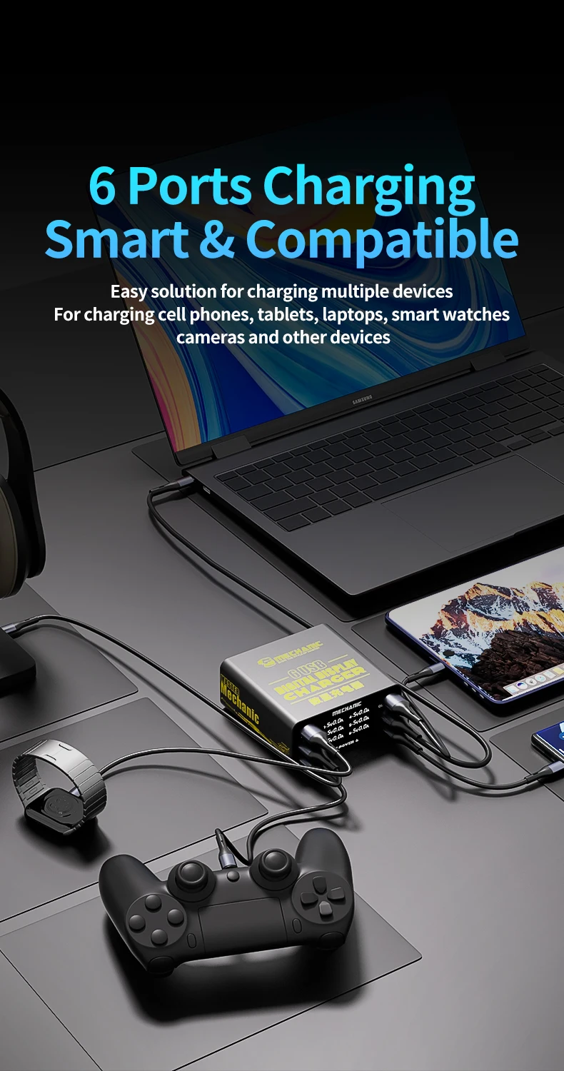 MECHANIC 6-Port USB fast charg - Power Tools Toolstation ulasan dan harga