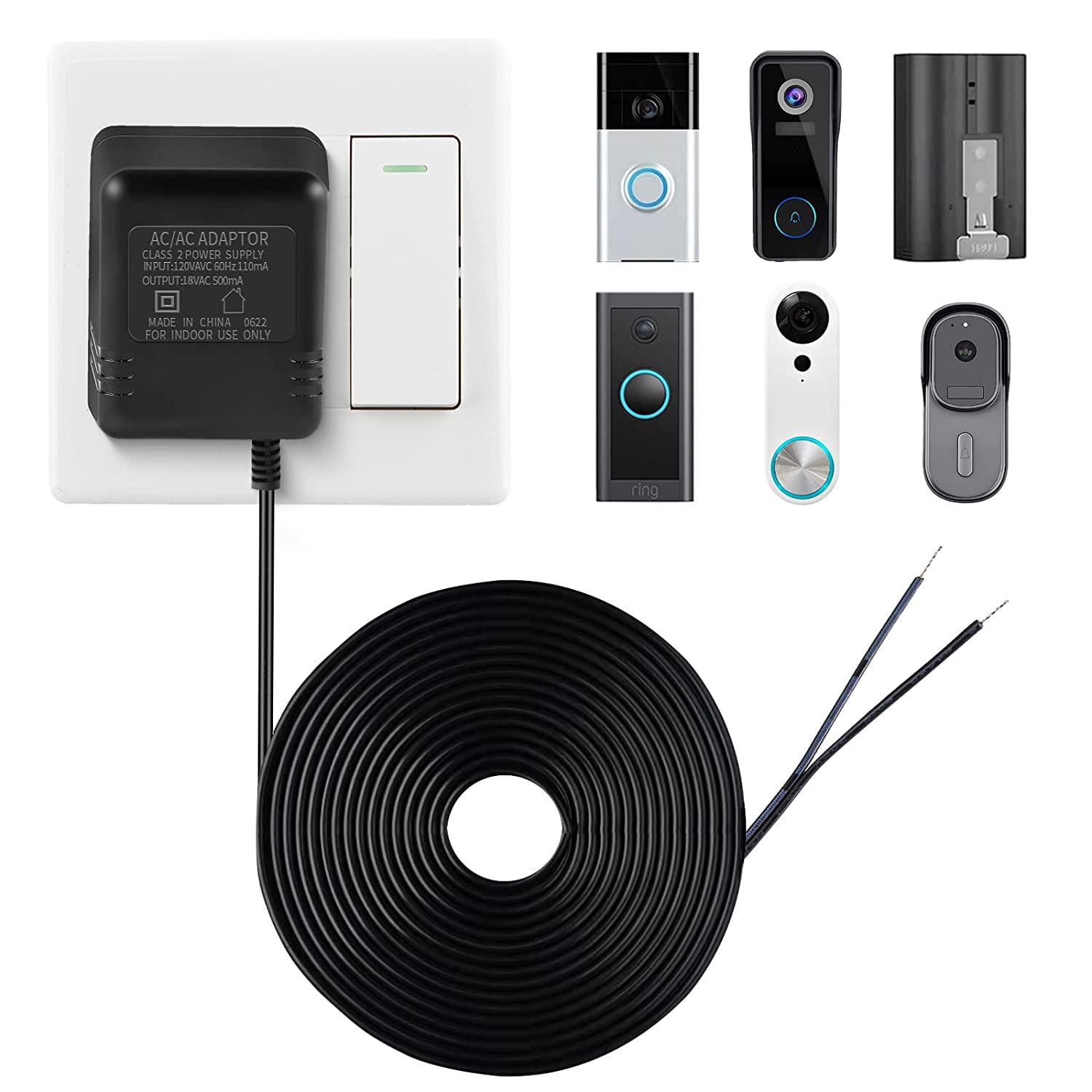 18V 500mA Doorbell Adapter, Vi - Power Tools Video ulasan dan harga